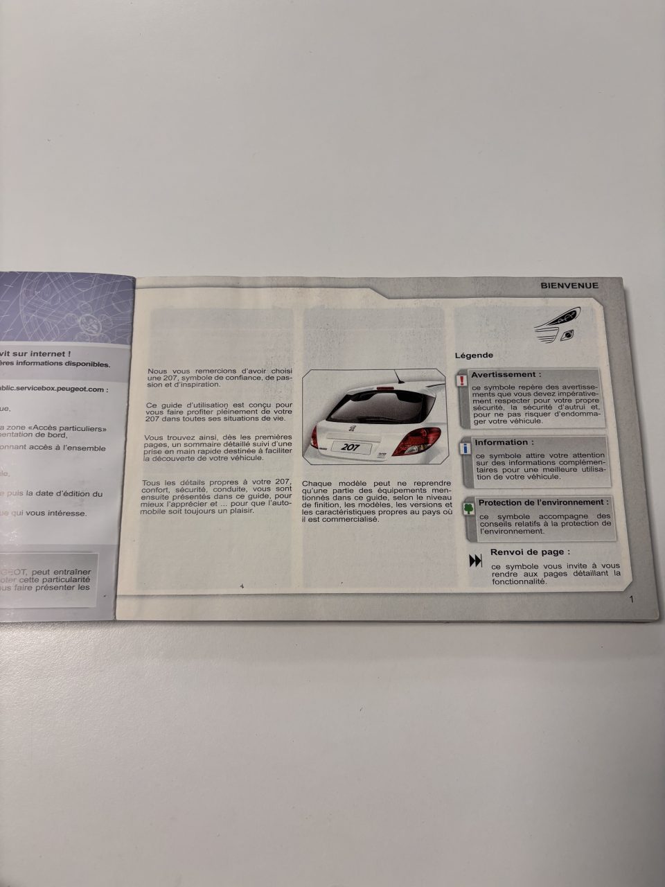 Guide d'utilisation 207 — réf. 0.2 (photo 2)
